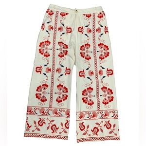 ELOQUII, Studio Embroidered Wide leg Pants